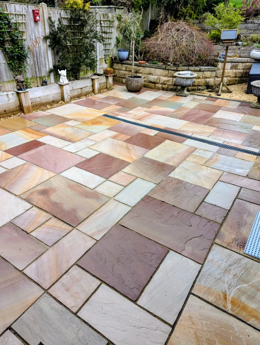 The same garden patio after cleaning